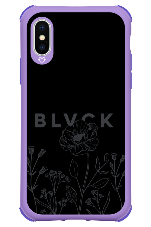 Black Flowers - Apple iPhone XS