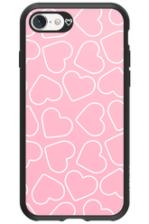 Line Heart Pink - Apple iPhone 8