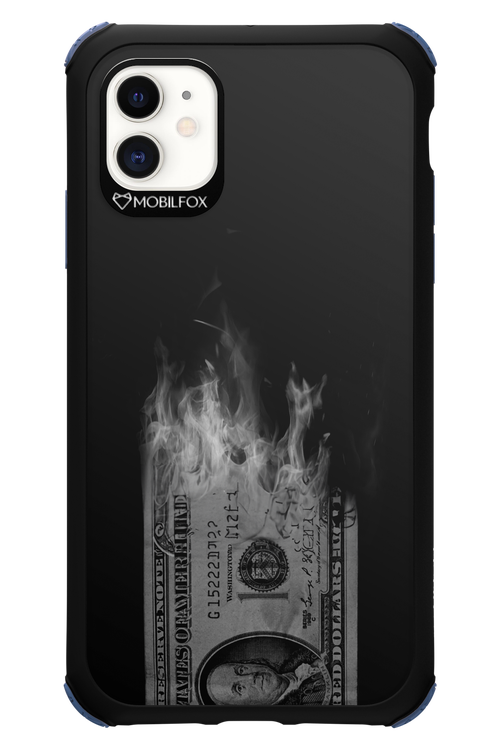 Money Burn B&W - Apple iPhone 11