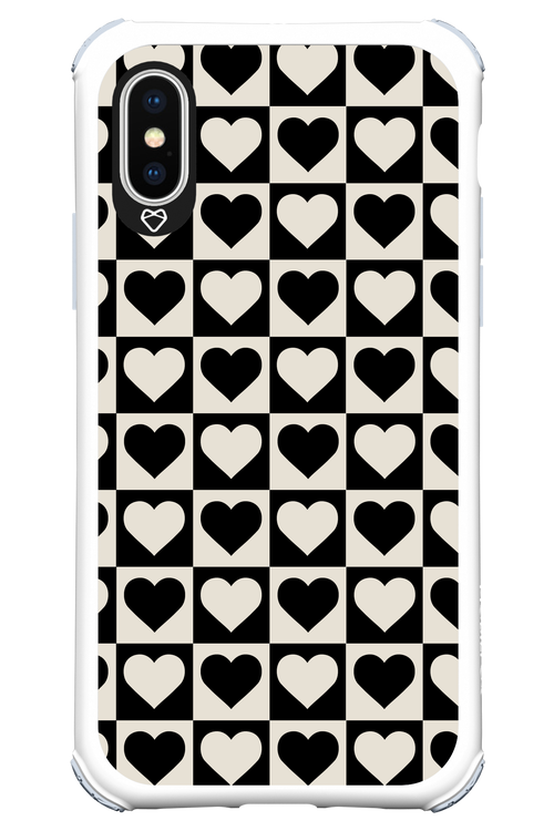 Checkered Heart - Apple iPhone XS