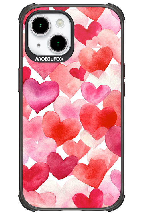 Water Painted Heart 2.0 - Apple iPhone 15