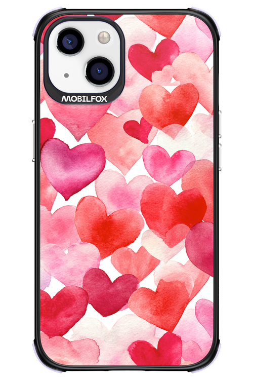 Water Painted Heart 2.0 - Apple iPhone 13
