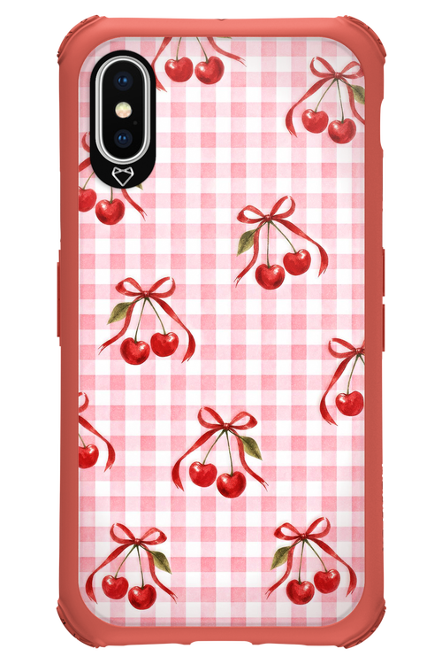 Pink Cherry Checked 2.0 - Apple iPhone XS