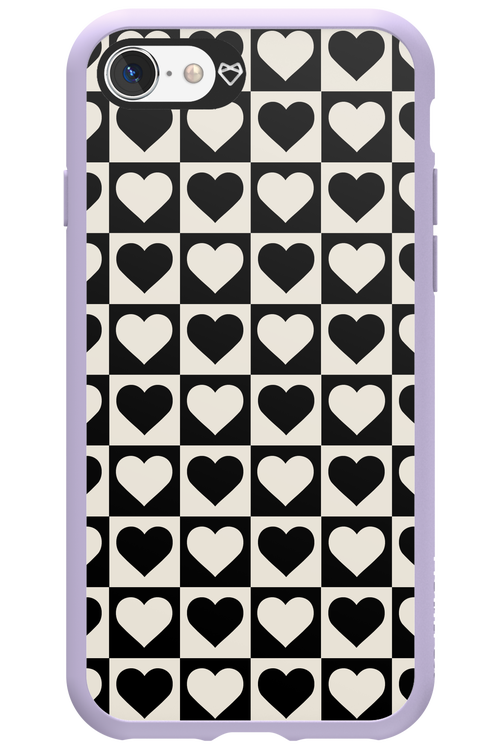 Checkered Heart - Apple iPhone SE 2022