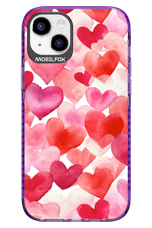 Water Painted Heart 2.0 - Apple iPhone 14 Plus