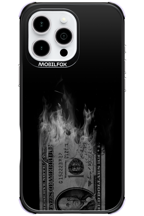 Money Burn B&W - Apple iPhone 16 Pro Max