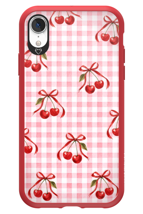 Pink Cherry Checked 2.0 - Apple iPhone XR