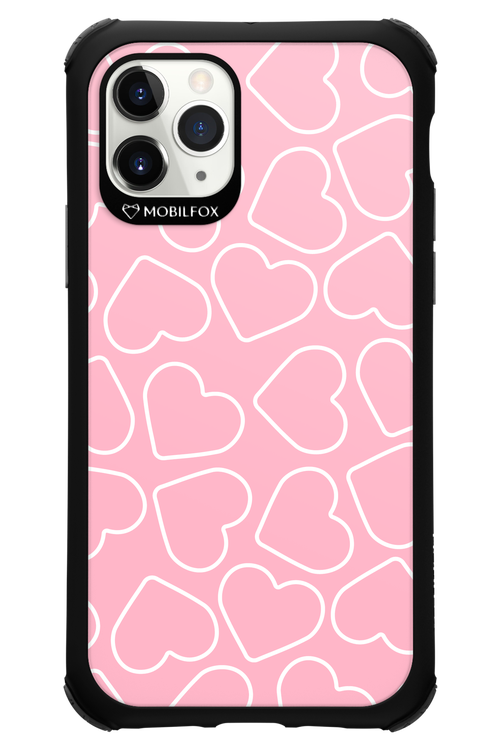 Line Heart Pink - Apple iPhone 11 Pro