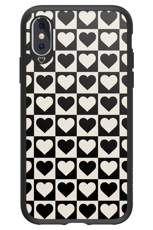 Checkered Heart - Apple iPhone XS