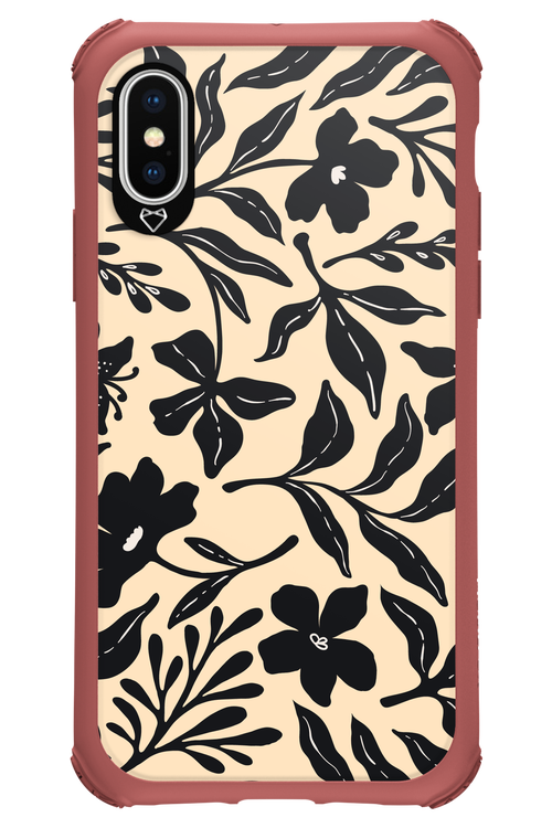 Black Flowers 2.0 - Apple iPhone XS