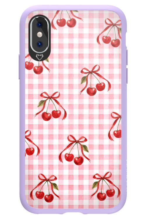 Pink Cherry Checked 2.0 - Apple iPhone X