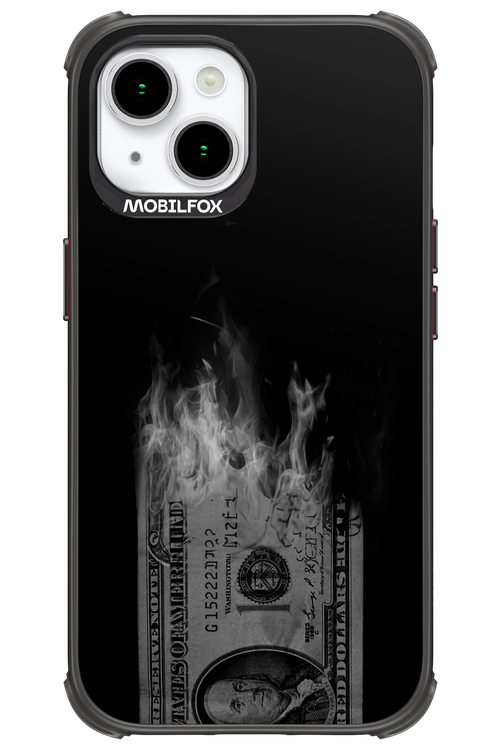 Money Burn B&W - Apple iPhone 15