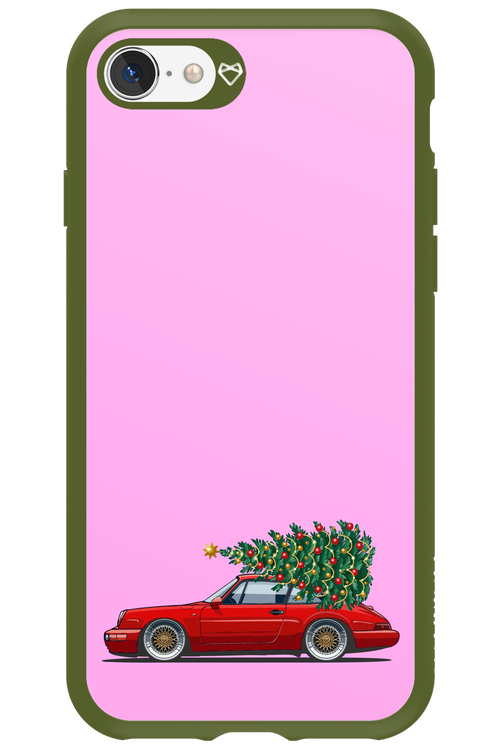 XMAS Car Pink - Apple iPhone SE 2020