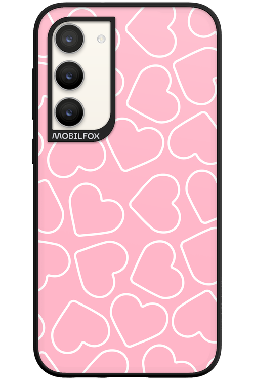 Line Heart Pink - Samsung Galaxy S23 Plus