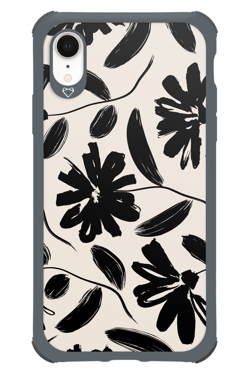 Monochrome Flowerss 2.0 - Apple iPhone XR