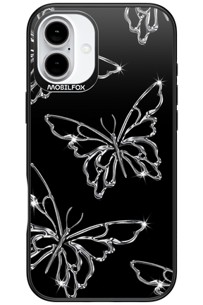 Silver Butterfly 2.0 - Apple iPhone 16 Plus