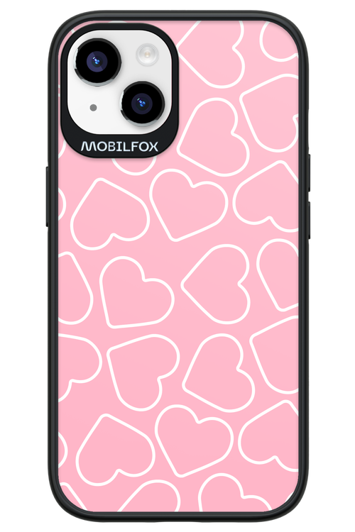 Line Heart Pink - Apple iPhone 14