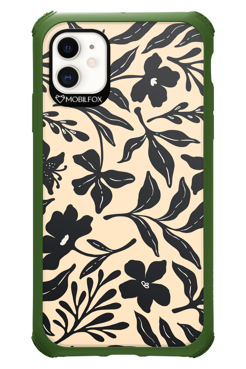 Black Flowers 2.0 - Apple iPhone 11