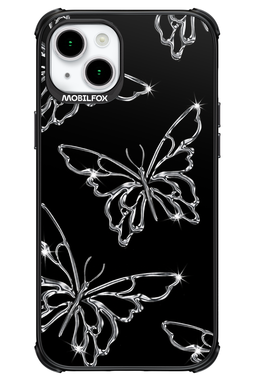 Silver Butterfly 2.0 - Apple iPhone 15 Plus