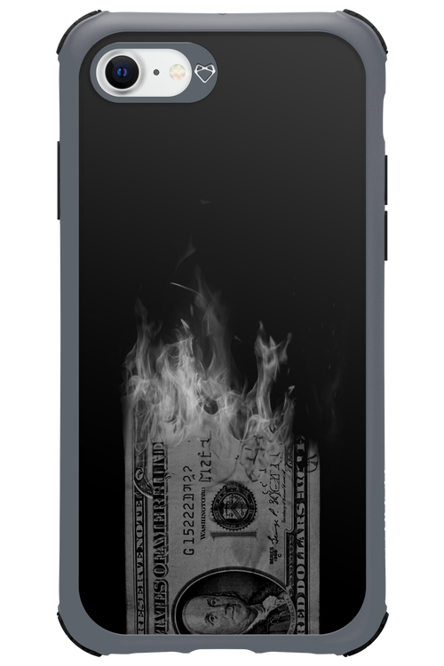 Money Burn B&W - Apple iPhone SE 2022