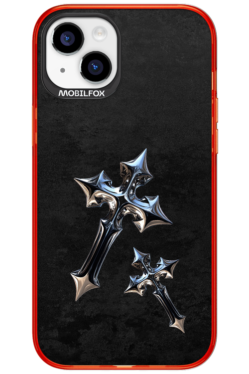 Chrome Crosses 2.0 - Apple iPhone 15 Plus