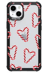 Candy Cane Hearts - Apple iPhone 15 Plus