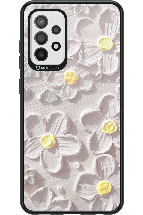 White Flowers - Samsung Galaxy A72