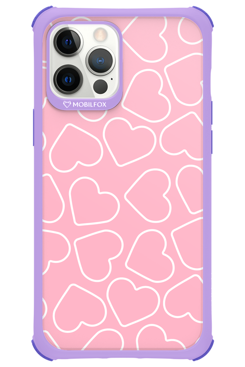 Line Heart Pink - Apple iPhone 12 Pro Max