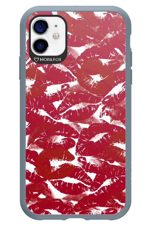 Burgundy and Kiss 2.0 - Apple iPhone 11