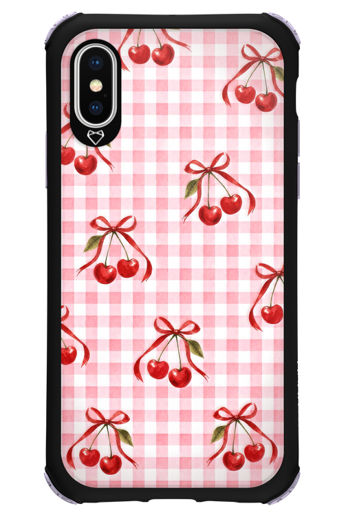 Pink Cherry Checked 2.0 - Apple iPhone X