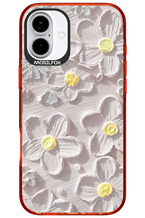 White Flowers - Apple iPhone 16 Plus