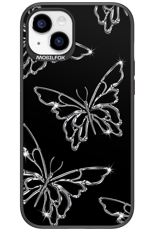 Silver Butterfly 2.0 - Apple iPhone 15 Plus