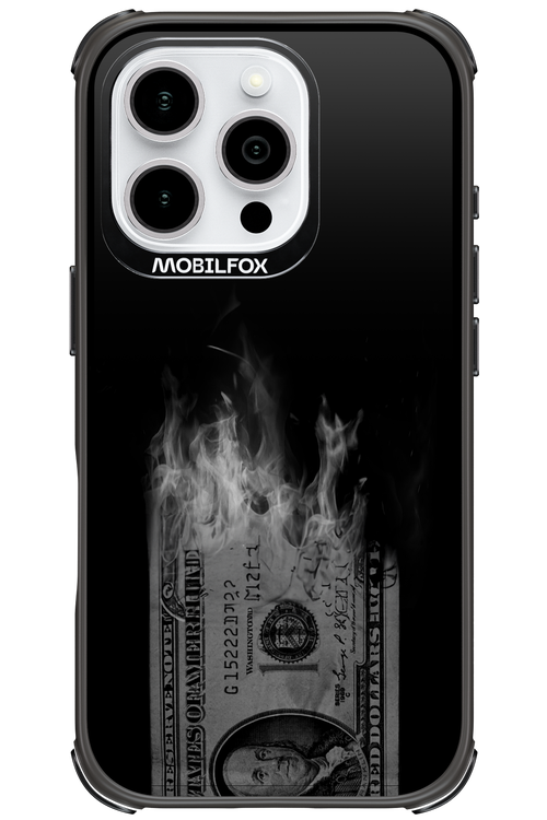 Money Burn B&W - Apple iPhone 16 Pro