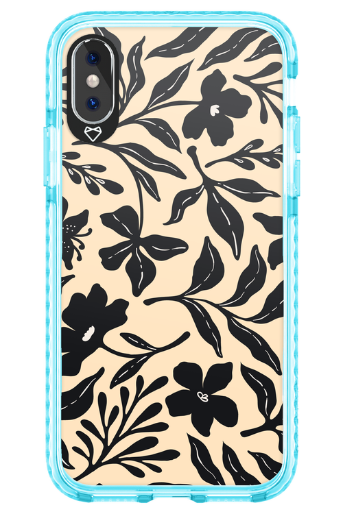 Black Flowers 2.0 - Apple iPhone X