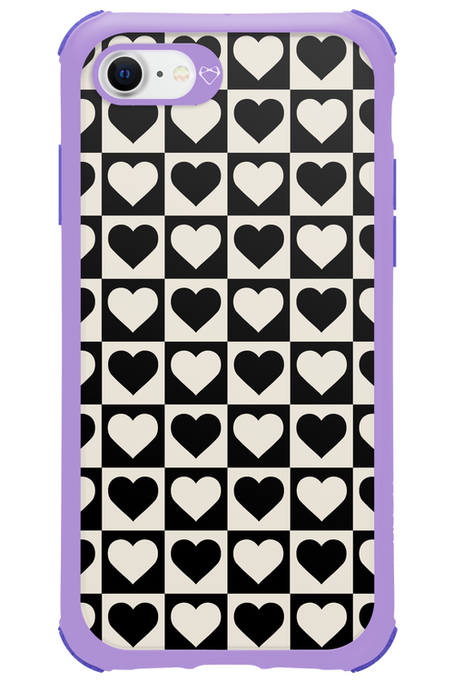 Checkered Heart - Apple iPhone SE 2022