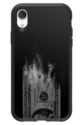 Money Burn B&W - Apple iPhone XR
