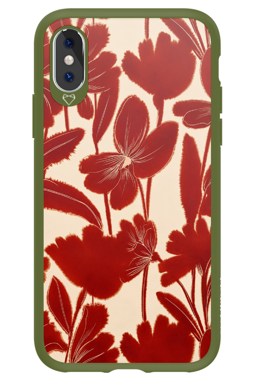 Burgundy Flowers 2.0 - Apple iPhone X