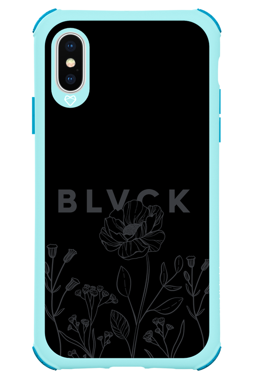 Black Flowers - Apple iPhone XS