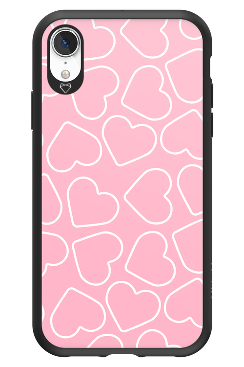 Line Heart Pink - Apple iPhone XR