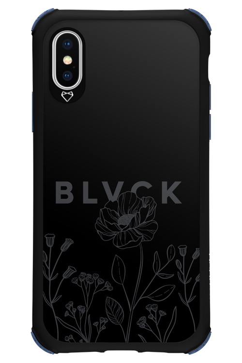 Black Flowers - Apple iPhone XS