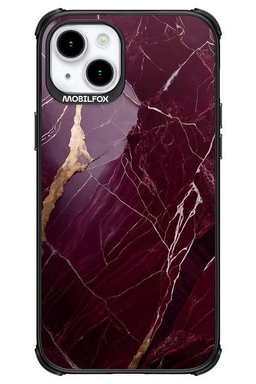 Burgundy Marble - Apple iPhone 15 Plus