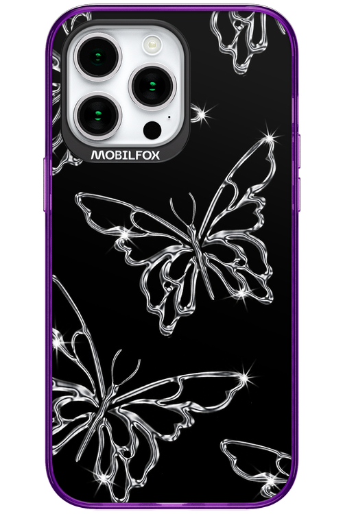 Silver Butterfly 2.0 - Apple iPhone 15 Pro Max