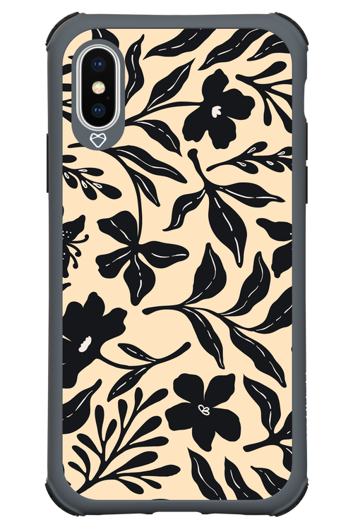 Black Flowers 2.0 - Apple iPhone XS