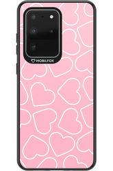 Line Heart Pink - Samsung Galaxy S20 Ultra 5G