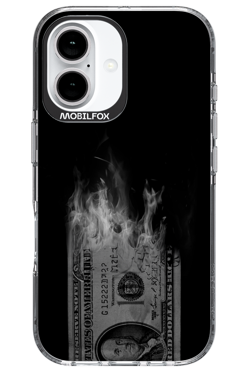 Money Burn B&W - Apple iPhone 16