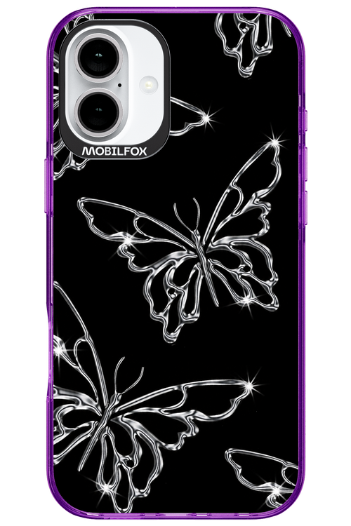 Silver Butterfly 2.0 - Apple iPhone 16 Plus