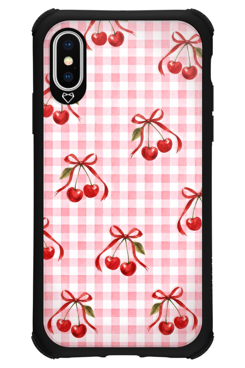 Pink Cherry Checked 2.0 - Apple iPhone X