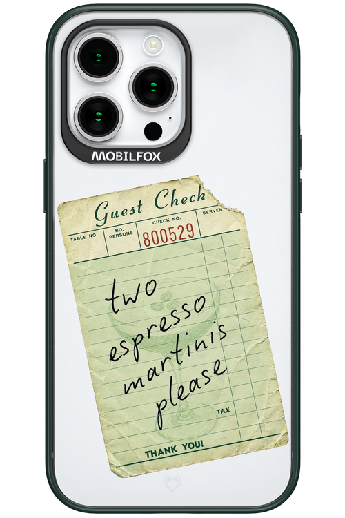 Espresso Martini 2.0 - Apple iPhone 15 Pro Max
