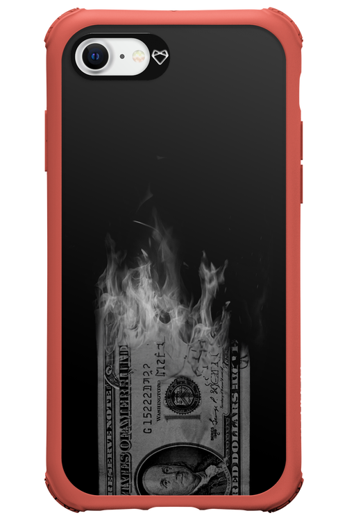 Money Burn B&W - Apple iPhone 8