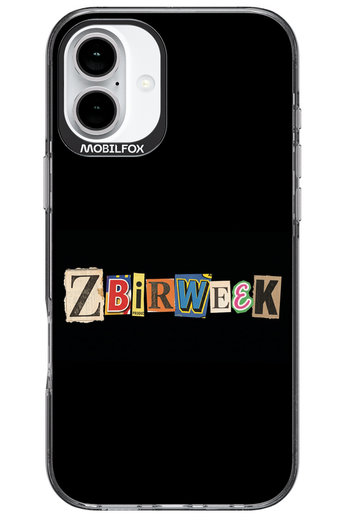 Zbirweek (black) 2.0 - Apple iPhone 16 Plus